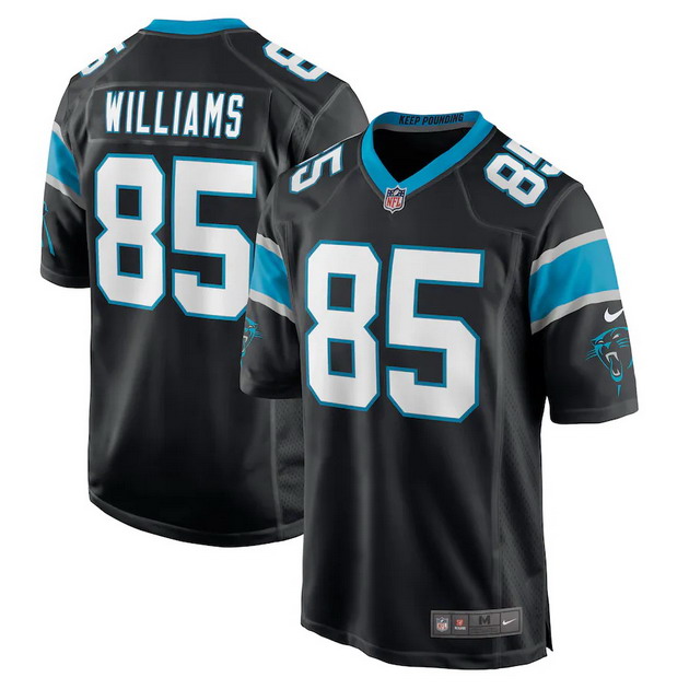 mens nike preston williams black carolina panthers game player jersey